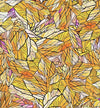 Sunlit Bears Stained Glass 31563 Gold S - QT Fabrics - Geometric Kaleidoscope Window - Quilting Cotton Fabric
