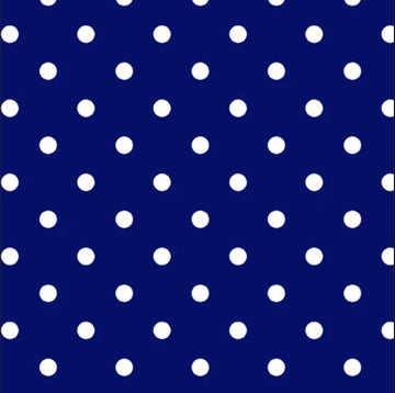 Fat Quarter End of Bolt Piece CLEARANCE Dots and Stripes and More Small Dot 28892 N Navy  QT Fabrics Polka Dot Dotted Quilting Cotton Fabric