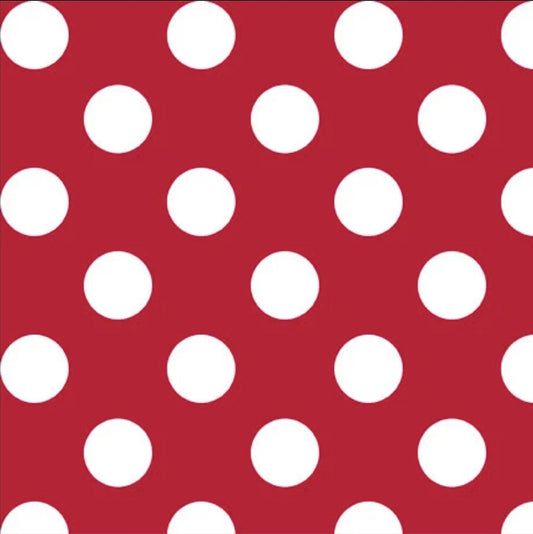 Dots and Stripes and More Large Dot 28894 R Red - QT Fabrics - Polka Dots Dotted - Quilting Cotton Fabric