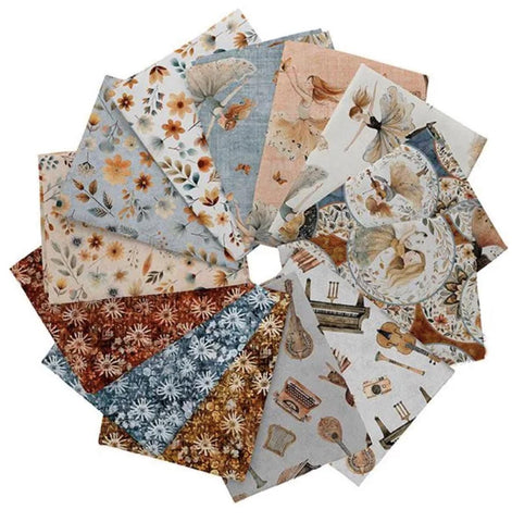Sugar, Spice, Everything Nice Fat Quarter Bundle 13 pieces FATQU SGSC 3PKC - QT Fabrics Pre cut Precut - Quilting Cotton Fabric