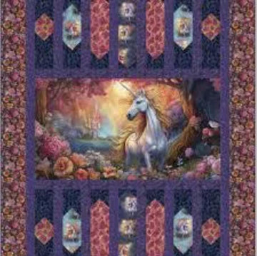 DEAL Mandapa digital quilt top - Kari Nichols - Mystical Unicorns - QT Fabrics - Digital Quilt Top - Quilting Cotton