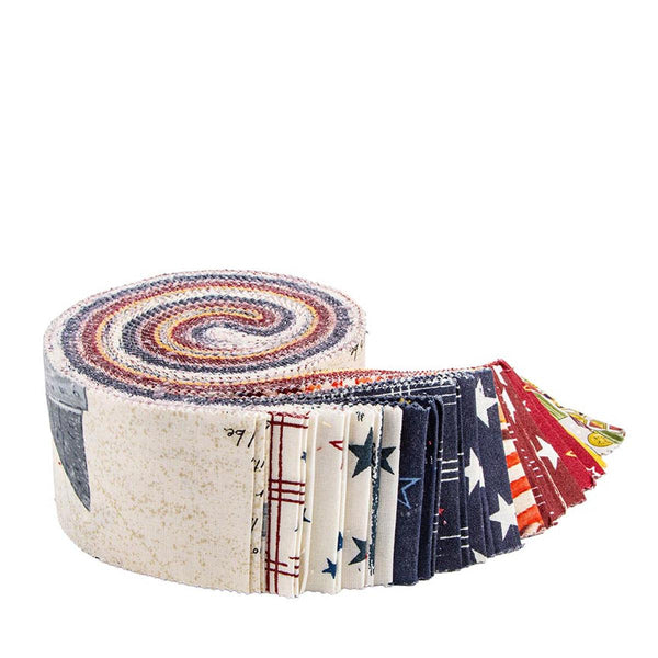 SALE American Honor 2.5 Inch Rolie Polie Jelly Roll 40 pieces RP-17090-40 - Riley Blake Designs - Precut Bundle - Quilting Cotton Fabric