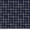 Image of American Honor Plaid Blue quilting cotton fabric by Vicki Gifford for Riley Blake Designs. Features plaid on a blue background. Cute Little Fabric Shop