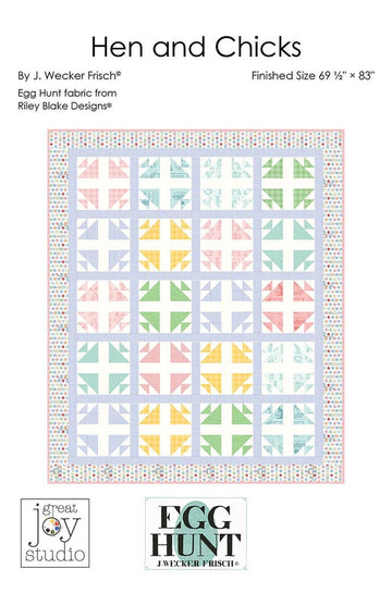 SALE Hen & Chicks Quilt PATTERN P120 - J. Wecker Frisch - Riley Blake Designs - INSTRUCTIONS Only - Pieced Blocks Sashing