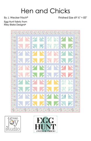SALE Hen and Chicks Quilt PATTERN P120 by J. Wecker Frisch - Riley Blake Designs - INSTRUCTIONS Only - Pieced Blocks Sashing