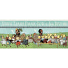 SALE Egg Hunt Border Stripe CD17144 Multi - Riley Blake Designs - DIGITALLY PRINTED - Vintage Easter - Quilting Cotton Fabric