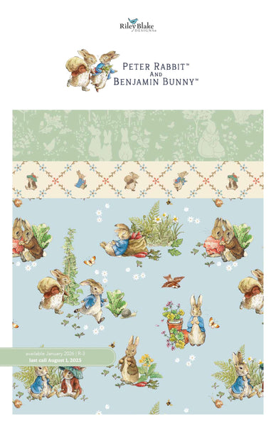 SALE Peter Rabbit™ and Benjamin Bunny™ Layer Cake 10" Stacker Bundle 42 pieces 10-17250-42 - Riley Blake Quilting Fabric - Licensed Product