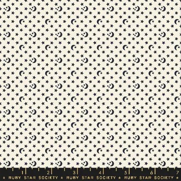 Ooh Lucky Lucky Stars RS4118 Natural - Moda Fabrics - Celestial Moon Ditsy - Ruby Star Society - Quilting Cotton Fabric