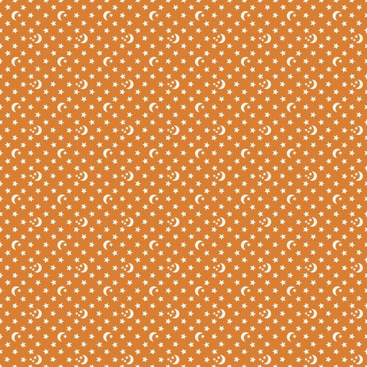 Ooh Lucky Lucky Stars RS4118 Caramel - Moda Fabrics - Celestial Moon Ditsy - Ru- Star Society - Quilting Cotton Fabric