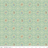 Image of Peter Rabbit and Benjamin Bunny Lattice Green licensed quilting cotton fabric by the RBD Designers for Riley Blake Designs. Features lattice on a green background. Cute Little Fabric Shop