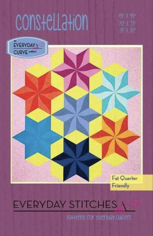 SALE Constellation Quilt Pattern ES-522CNS Everyday Stitches - Moda Fabrics - INSTRUCTIONS Only - Piecing Template Set Required