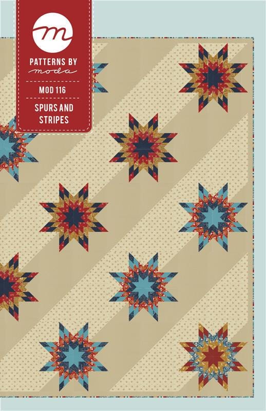 DEAL Spurs & Stripes Quilt PaTTERN MOD-116 - Moda Fabrics - INSTRUCTIONS Only - Square Quilt