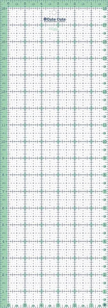 SALE Lori Holt Cute Cuts Ruler 6 1/2" x 18 1/2" STCC-11561 - Riley Blake Designs - Plastic Non-Slip 6.5" x 18.5" Rectangle