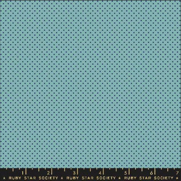 SALE Ooh Lucky Lucky Dots RS4102 Turquoise - Moda Fabrics - Mini Dot Ditsy - Ru- Star Society - Quilting Cotton Fabric