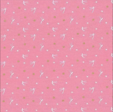 CLEARANCE 19" End of Bolt - Peter Pan - Tink - Dusty Rose - Sarah Jane for Michael Miller - Tinkerbell Jersey KNIT cotton stretch fabric