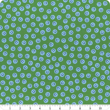 Egg & Friends Smiley RS3094 Dark Verdant - Moda Fabrics - Happy Face - Ru- Star Society - Quilting Cotton Fabric