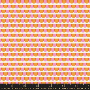 Animal Animal Tiles RS5167 Flamingo - Moda Fabrics - Tiles Scalloped Fish Scales - Ru- Star Society - Cotton Fabric