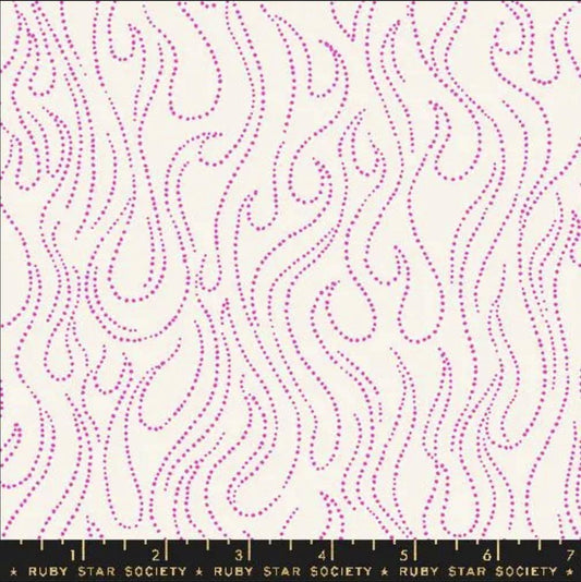 SALE Teddy & The Bears Flame RS2109 Glow Rose - Moda Fabrics - Novelty Fire - Quilting Cotton Fabric