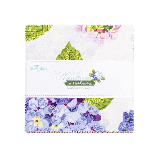 Hydrangeas in the Garden 5" Stacker 5-16830-42 - Riley Blake - 42-piece Precut - Quilting Cotton Fabric