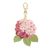 SALE Hydrangea Enamel Charm ST-46811 Pink - Riley Blake Designs - Floral ZIpper Pull - 2"x3"