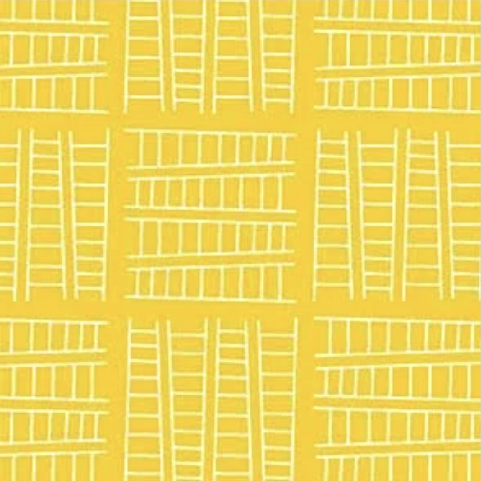 SALE Ladder Co. 1 Tall Ladder Yellow - Michael Miller Fabrics - Ladder ...