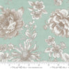 DEAL Sandalwood Camellia 44381 Eucalyptus - Moda Fabrics - Floral Flowers Blossoms Petals Leaves Leaf - Quilting Cotton Fabric
