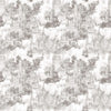Image of Folklore Castles on Clouds Taupe quilting cotton fabric by Morris Creative Group for QT fabrics. Features castles on a white background. Cute Little Fabric Shop.