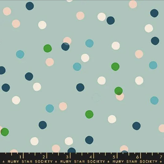 Carousel Dots RS0096 Iceberg - Moda Fabrics - Novelty Dots Spots Vintage - Ruby Star Society - Quilting Cotton Fabric