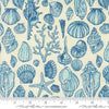 Fat Quarter End of Bolt Piece SALE Serena Shores Sketchy Shells 48774 Cloud Moda Fabrics Beach Seashells Illustrated Quilting Cotton Fabric