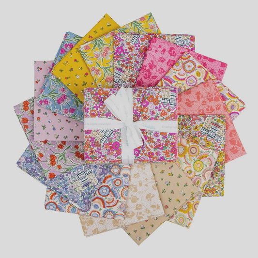 DEAL Flower Shop Fat Quarter Bundle 15-Piece - Riley Blake -  Precut - Floral Flowers - Liberty Fabrics - Quilting Cotton