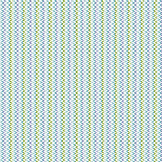Image of Easter Garden Ric Rac Stripe Multi quilting cotton fabric by Julie Lynch for Riley Blake Designs. Features stripes on a blue background. Cute Little Fabric Shop.