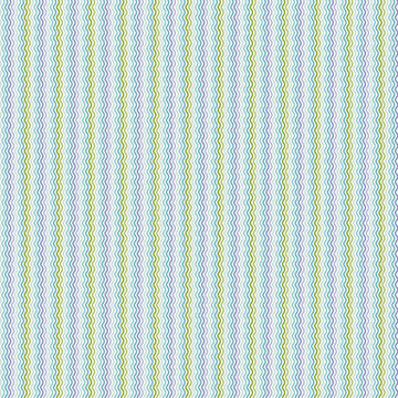 Image of Easter Garden Ric Rac Stripe Multi quilting cotton fabric by Julie Lynch for Riley Blake Designs. Features stripes on a blue background. Cute Little Fabric Shop.