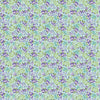 Image of Easter Garden Spring Floral Aqua quilting cotton fabric by Julie Lynch for Riley Blake Designs. Features flowers on a blue background. Cute Little Fabric Shop.