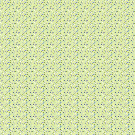 Image of Easter Garden Confetti Dots Light Green quilting cotton fabric by Julie Lynch for Riley Blake Designs. Features dots on a green background. Cute Little Fabric Shop.