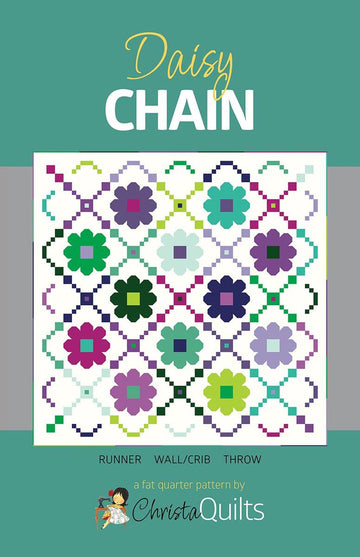 Daisy Chain Quilt PATTERN P290 - Christa Quilts - Riley Blake Designs - INSTRUCTIONS Only - Fat Quarter Friendly Square Quilt Multiple Sizes