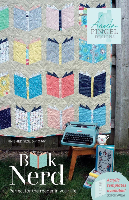 DEAL Book Nerd Quilt PATTERN P267 - Angela Pingel Designs - Riley Blake Designs - INSTRUCTIONS Only - Piecing - Fat Quarter Friendly