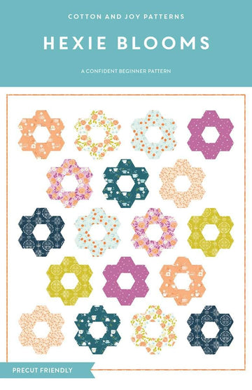 Hexie Blooms Quilt PATTERN P173 - Fran Gulick - Riley Blake Designs - INSTRUCTIONS Only - Many Sizes - Precut Friendly - Confident Beginner