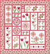 SALE Petal Patch PATTERN P112 - Jillily Studio - Riley Blake Designs - INSTRUCTIONS Only - Pieced Flowers Star Blocks Floral Leaf Leaves