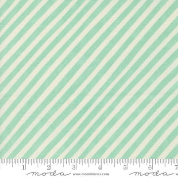 SALE Love Letter Stripes 37126 Seafoam - Moda Fabrics - Candy Stripe Diagonal Lines - Quilting Cotton Fabric