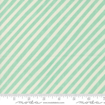 SALE Love Letter Stripes 37126 Seafoam - Moda Fabrics - Candy Stripe Diagonal Lines - Quilting Cotton Fabric