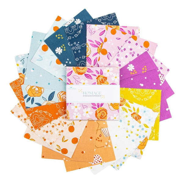 Homage Charm Pack 5" Stacker Bundle 5-17220-42 - Riley Blake Designs - 42 piece Precut Pre cut - Quilting Cotton Fabric