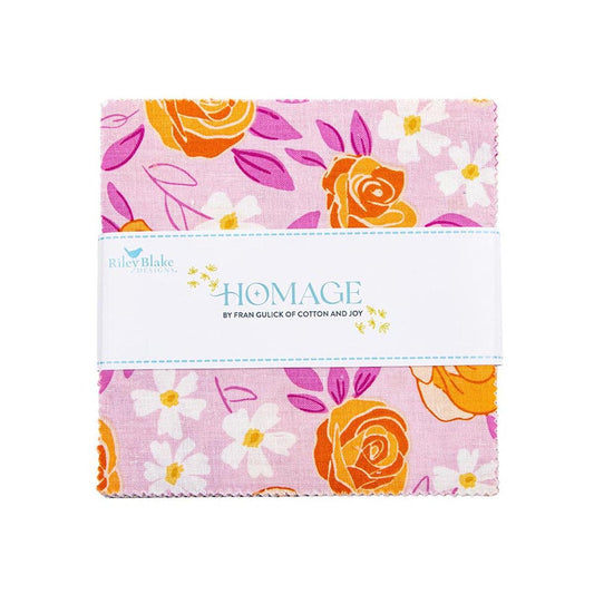 Homage Charm Pack 5" Stacker Bundle 5-17220-42 - Riley Blake Designs - 42-Piece Precut  - Quilting Cotton Fabric