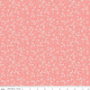 Image of Front Porch Stems Coral quilting cotton fabric by Jill Finley for Riley Blake Designs. Features flowers on a pink background. Cute Little Fabric Shop.