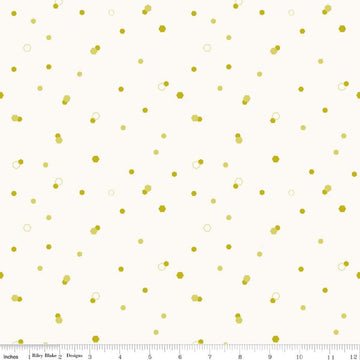 Image of Homage Hexi White quilting cotton fabric by Fran Gulick for Riley Blake Designs. Features hexagons on a cream background. Cute Little Fabric Shop.