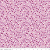 Image of Homage Ditsy Floral Lavender quilting cotton fabric by Fran Gulick for Riley Blake Designs. Features flowers on a purple background. Cute Little Fabric Shop.