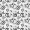 MINKY Ocean Blues Ship Wheels 60" Wide 30861 Charcoal - QT Fabrics - Circles Boats Steering - 100% Polyester