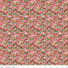 Image of A Spoonful of Sugar Park Garden Shortcake quilting cotton fabric by Jennifer Long for Riley Blake Designs. Features flowers on a pink background. Cute Little Fabric Shop