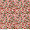 Image of A Spoonful of Sugar Park Garden Shortcake quilting cotton fabric by Jennifer Long for Riley Blake Designs. Features flowers on a pink background. Cute Little Fabric Shop
