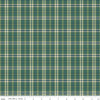 Image of A Spoonful of Sugar Plaid Poppins Green quilting cotton fabric by Jennifer Long for Riley Blake Designs. Features plaid on a green background. Cute Little Fabric Shop