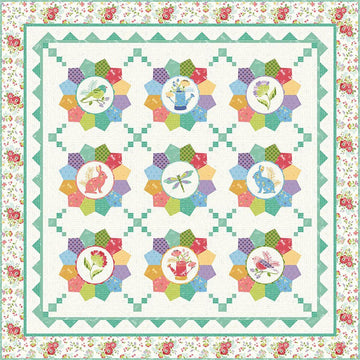 SALE Dresden Garden Quilt PATTERN P266 - Cherry Blossoms Quilting - Riley Blake Designs - INSTRUCTIONS Only - Square Quilt